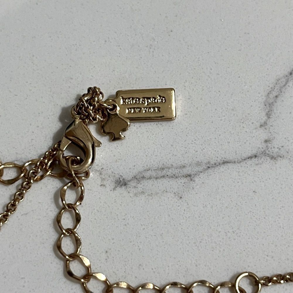 Kate Spade 34” gold, black and pave CZ necklace. Excellent condition! NWOT - Picture 7 of 9